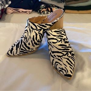 Zebra Print Heeled Shoes